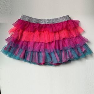 Danskin: Rainbow Tulle Ruffled Skirt